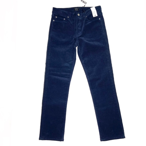 EDWIN Janet Cigarette Navy Corduroy Pant - Picture 15 of 15